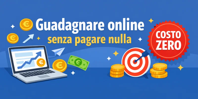 Come guadagnare online senza pagare nulla: 10 idee gratis (realistiche)